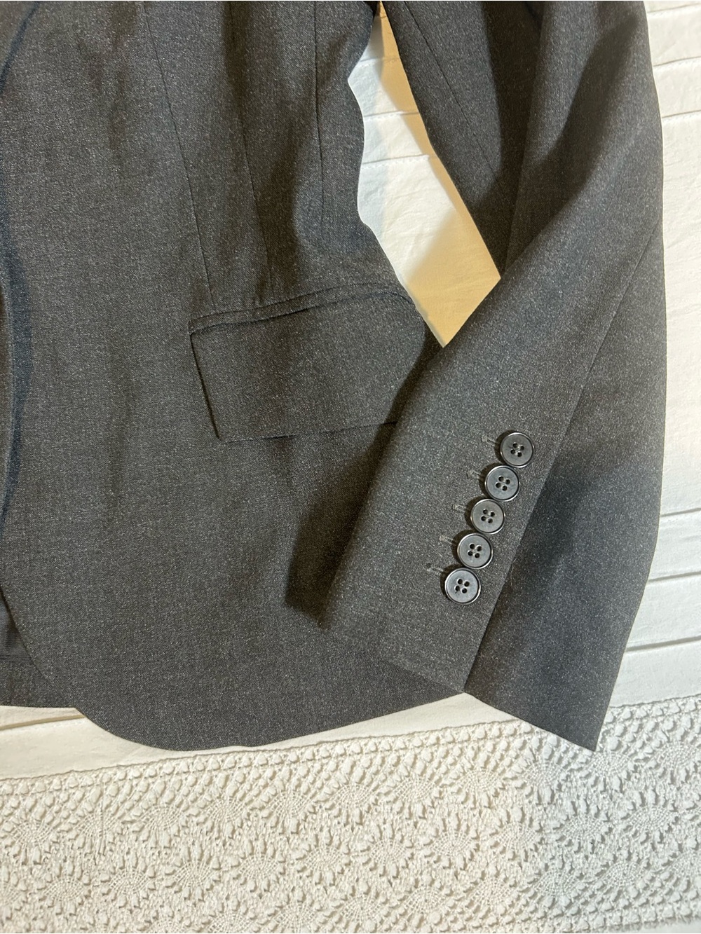Zara Dark Charcoal Single-Button Women's Blazer Size M(8) - Picture 3 of 6